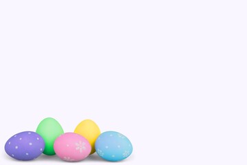 Backdrop of easter illustration with pastel color space background