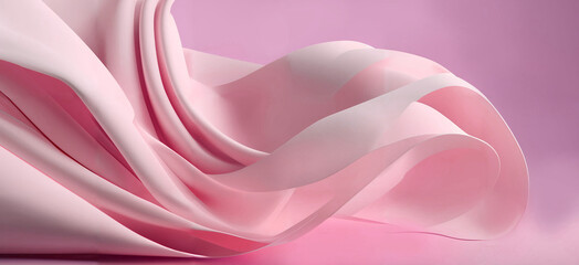 Obraz premium pink rose waves