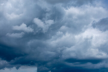 Dark storm clouds in early spring.