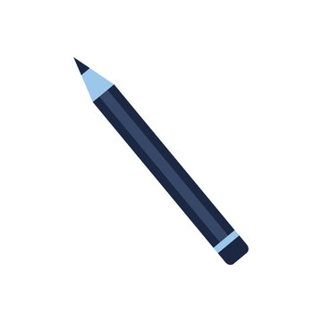 isolate blue pencil flat icon