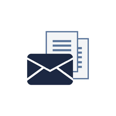 isolate mail box letter flat icon