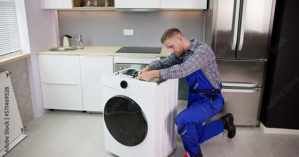 Wall mural Washing Machine Repair Problem