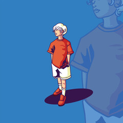 boy vector illustration for logo and tshirt 01