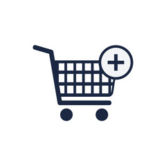 isolate shopping cart flat icon