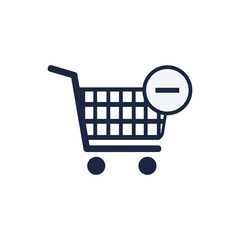isolate shopping cart flat icon