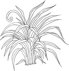 Vector bushes for cartoon background images.