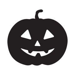 Halloween pumpkin icon flat design isolated vector illustration.