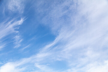 White clouds on the blue sky