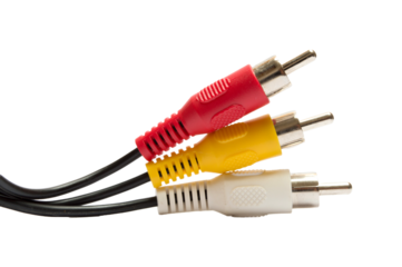 RCA connectors on a isolated background