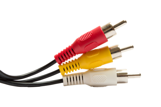 RCA connectors on a isolated background