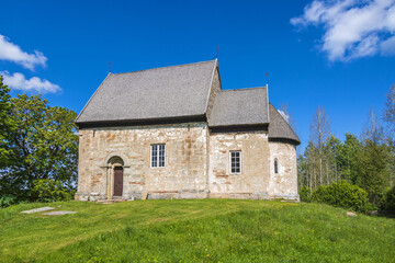 Fototapeta na wymiar Suntak's old medieval church in Sweden