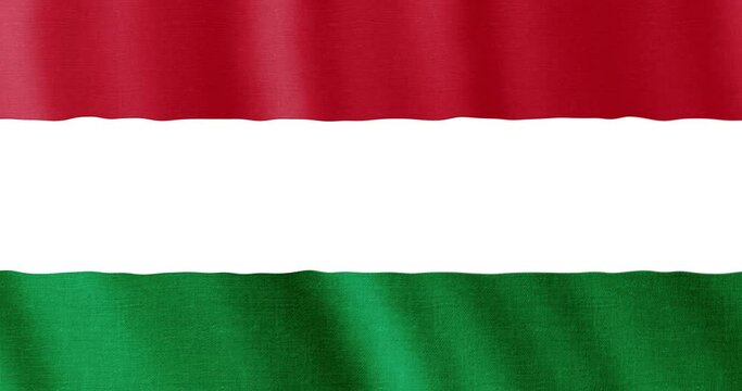 Hungarian flag seamless loop animation. 4k animation background with the flag of Hungary. 4k resolution animated backdrop.