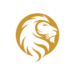 Lion head logo images illustration