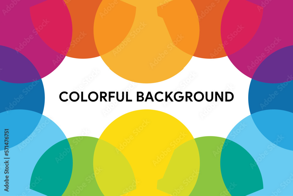 Poster modern graphic design elements. abstract template with clean minimal style. overlapping colorful cir