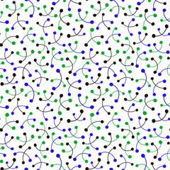 Vector pattern of twisty patterns. Pattern illustration. Colored hooks in the form of patterns.