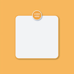 yellow background with white space for text