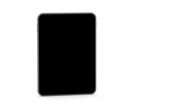 Modern tablet computer on white background