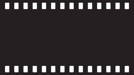 映画フィルムのシンプルなベクター黒背景フレーム（動画サイズ）