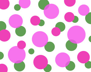 ランダムなカラフルな水玉模様　全面　背景