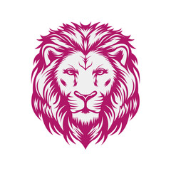 The Lion King of the Jungle A Symbol of Courage and Leadership, Mascot Logo Concept Vector Illustration Cartoon. Suitable For Logo, Wallpaper, Banner, Card, Book Illustration, T-Shirt, Sticker, Cover