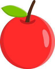 fresh cherry fruit object isolated png