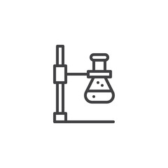 Test tube rack line icon
