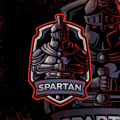 Spartan Warrior Mascot Esport Logo for streamer
