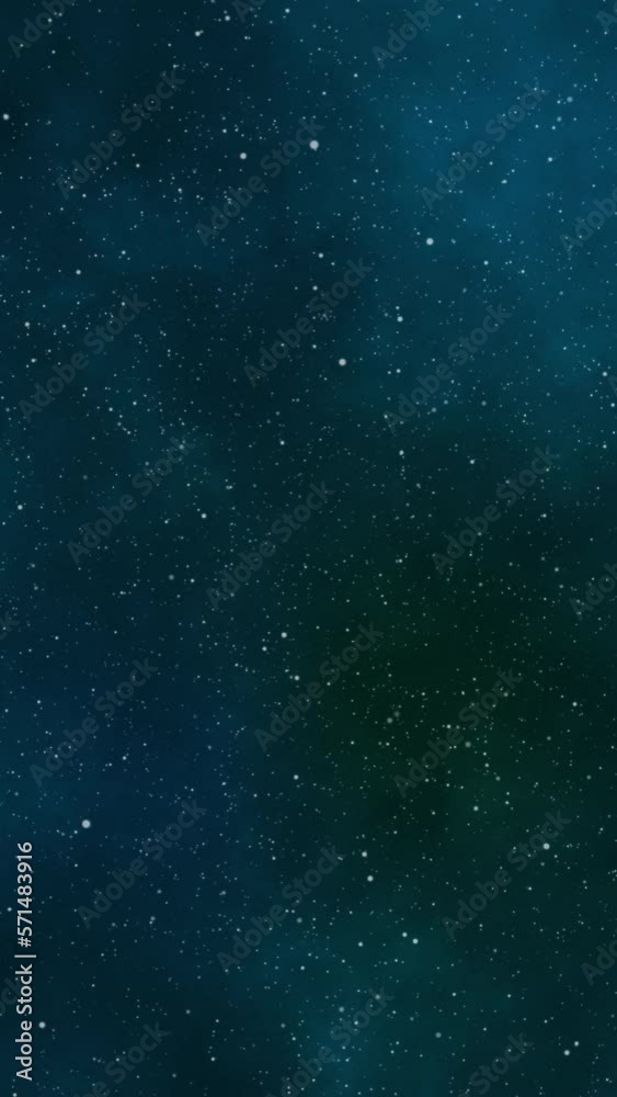 Wall mural cosmic space image vertical loop background with changing colors at 60fps