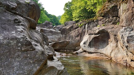 Beautiful summer valley scenery in Korea