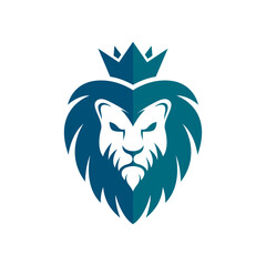 Lion head logo images illustration