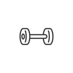 Dumbbell line icon
