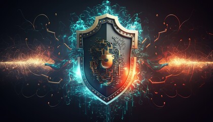 Cybersecurity. Protecting digital assets with encryption and firewalls | generative AI
