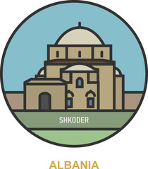 Shkoder. Cities and towns in Albania.
