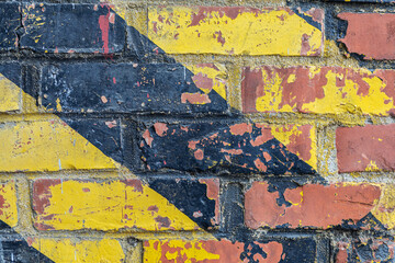 Colorful brick wall as background, texture