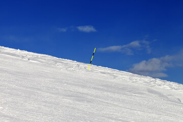 Ski trail on winter resort - 571487905