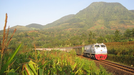 Mountain pass railway in Java