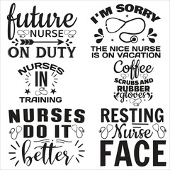 Fototapeta premium Nurse T-shirt vector Design