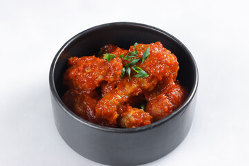 Ayam Masak Merah or Chicken Cooked  in Dried Chillies Sambal is a Malay Traditional Dish.