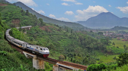Mountain pass railway in Java