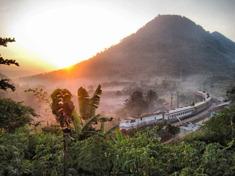 Mountain pass railway in Java