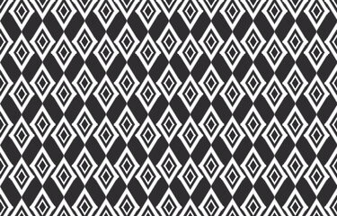 Geometric, Ethnic oriental ikat seamless pattern traditional design for background, carpet wallpaper, clothing,wrapping,batik,fabric ,vector illustration,embroidery style