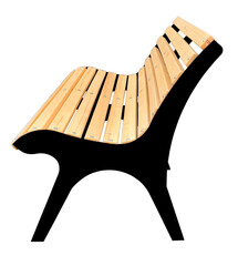 garden bench side view