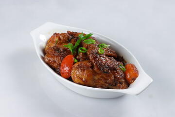 Kepak Ayam Masak Kicap is Traditional Dish from Malaysia, Chicken in soy sauce. 