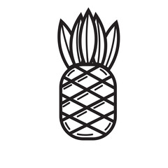 Line Fruit Icons Element