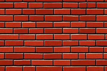 Obraz premium Red brick background texture. Seamless pattern.