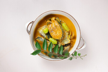 Kari Ikan Belimbing Buluh is a Traditional Dish from Malaysia, Fish Curry with Bilimbi or Cucumber Tree.