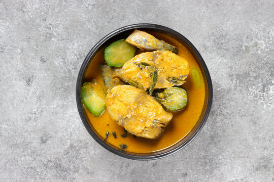 Kari Ikan Belimbing Buluh is a Traditional Dish from Malaysia, Fish Curry with Bilimbi or Cucumber Tree.