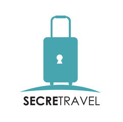 secret travel logo design concept