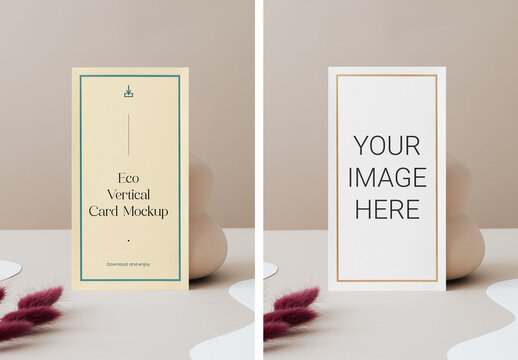 Elegant Vertical Card Mockup