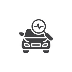 Car diagnostics service vector icon